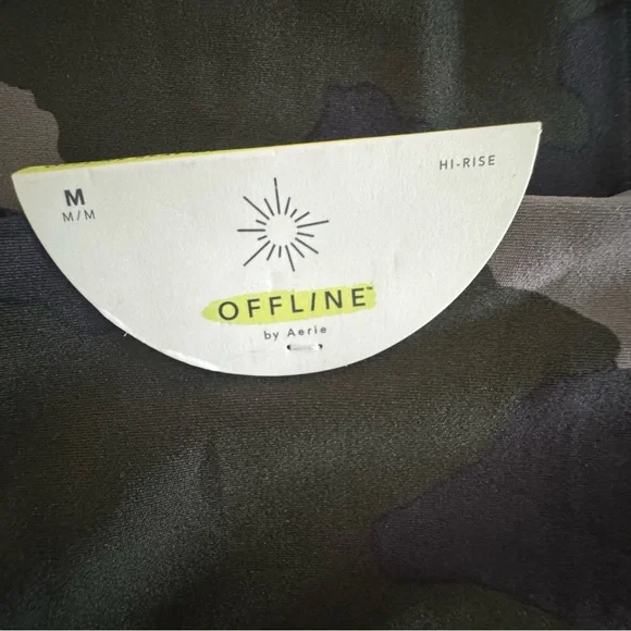 NWT OFFLINE by Aerie Real Me Hi-Rise 7/8 Legging Camo Green/Black Women’s M - Picture 7 of 11